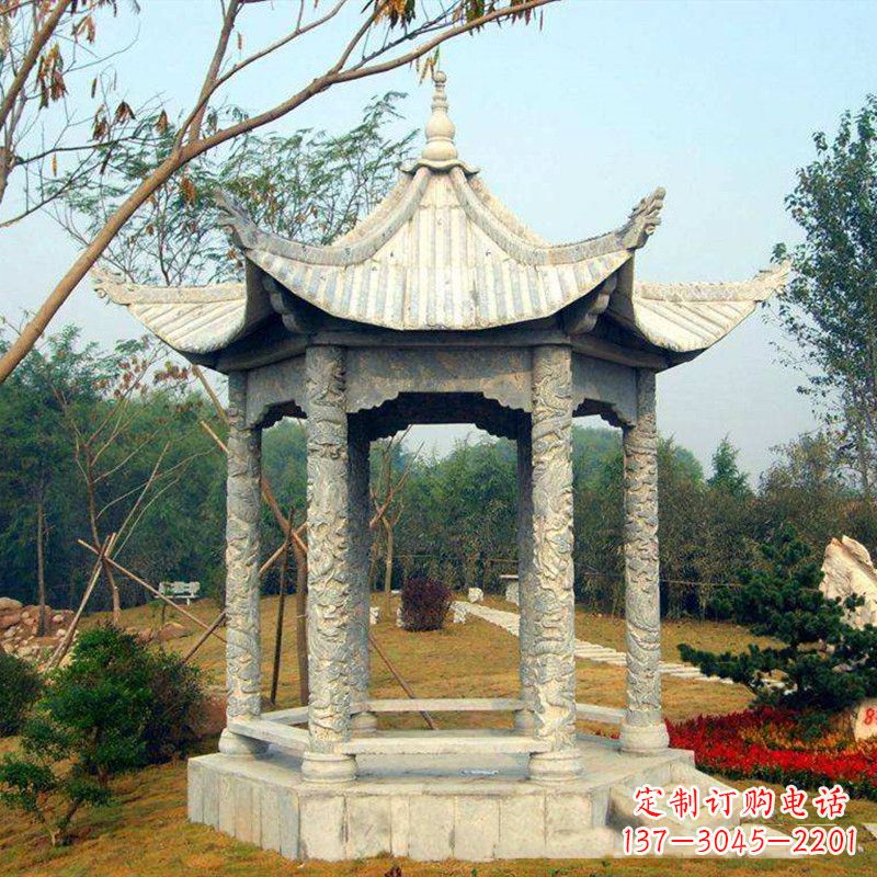 南京花岗岩庭院石凉亭
