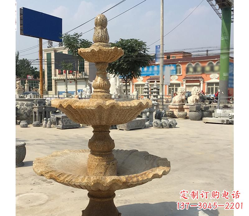 南京中领雕塑花岗岩双层景观喷泉