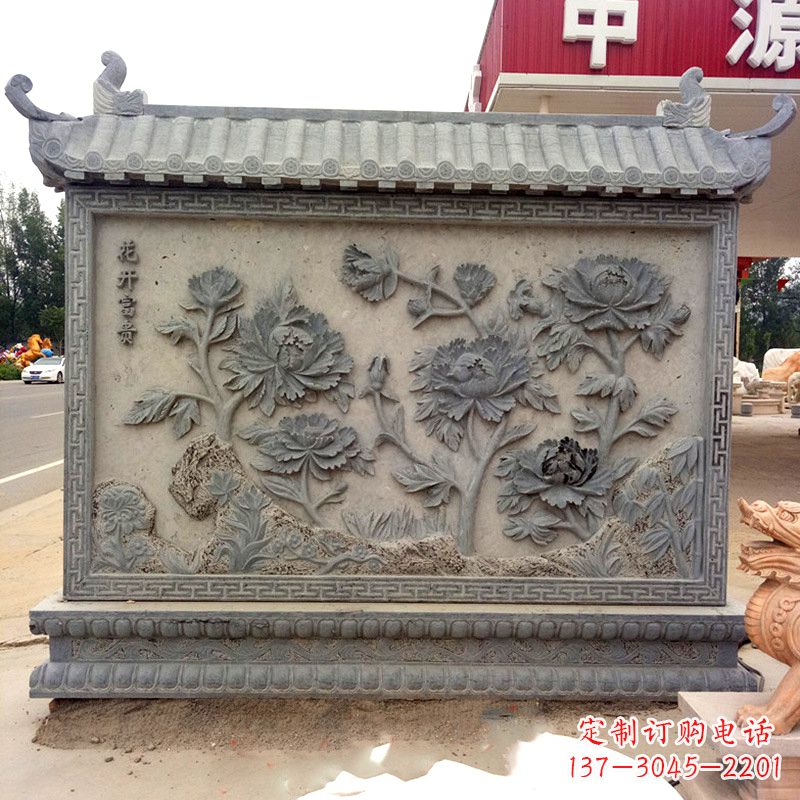 南京精致影壁雕塑,贵宾大门落成仪式与祥和气息并存