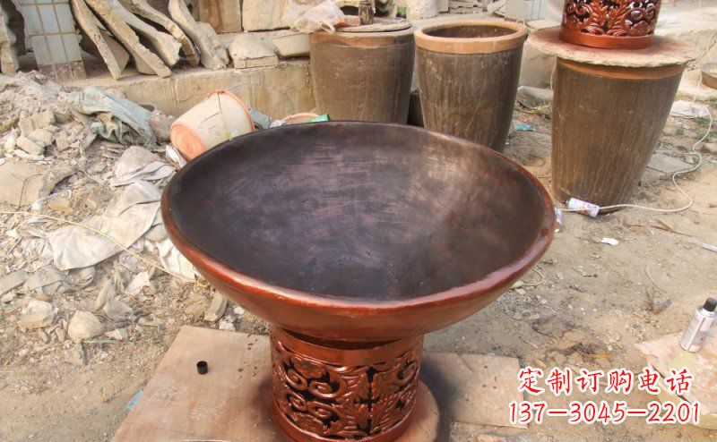 南京花盆公园景观铜雕