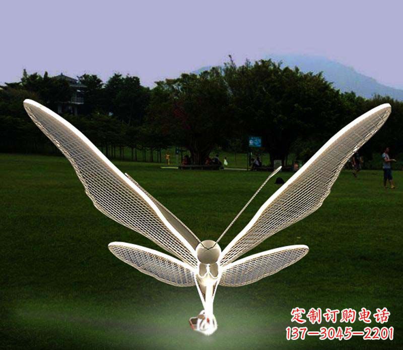 南京花园不锈钢装饰蝴蝶雕塑
