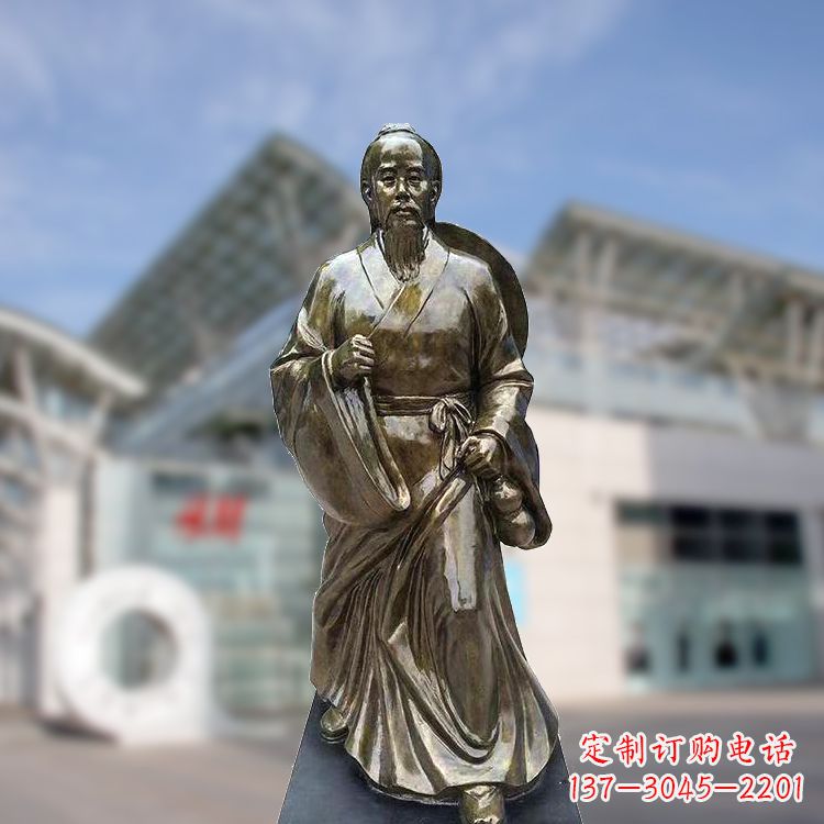 南京华佗仿铜雕塑,雕刻技艺精湛