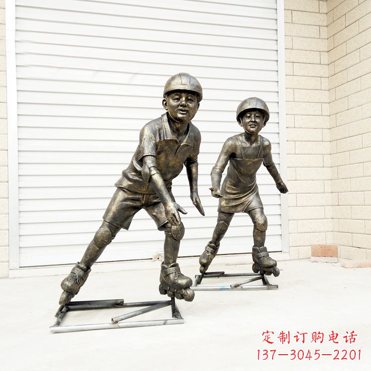 南京中领雕塑:仿铜小孩雕塑