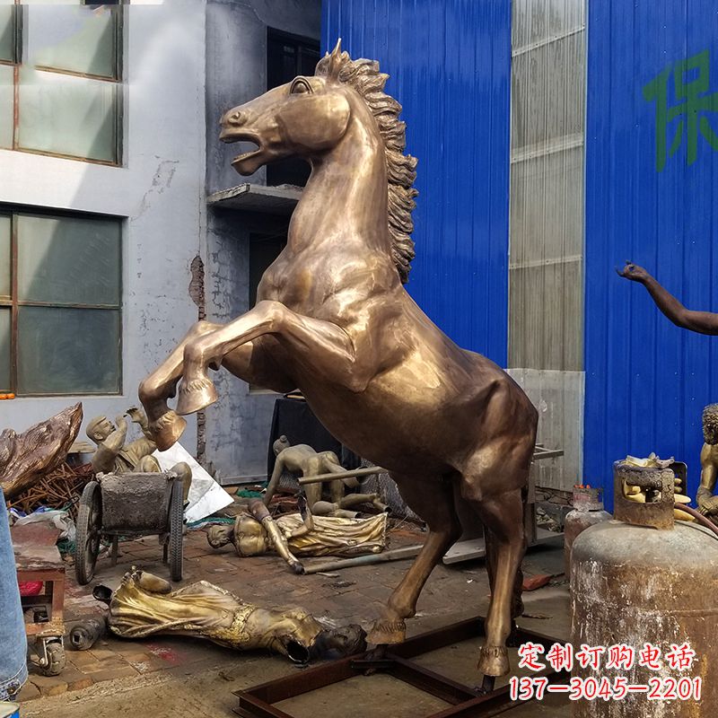 南京高端手工黄铜马雕塑
