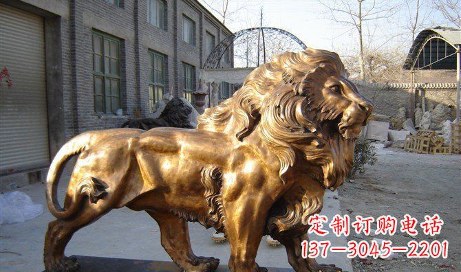 南京黄铜精美西洋狮子铜雕