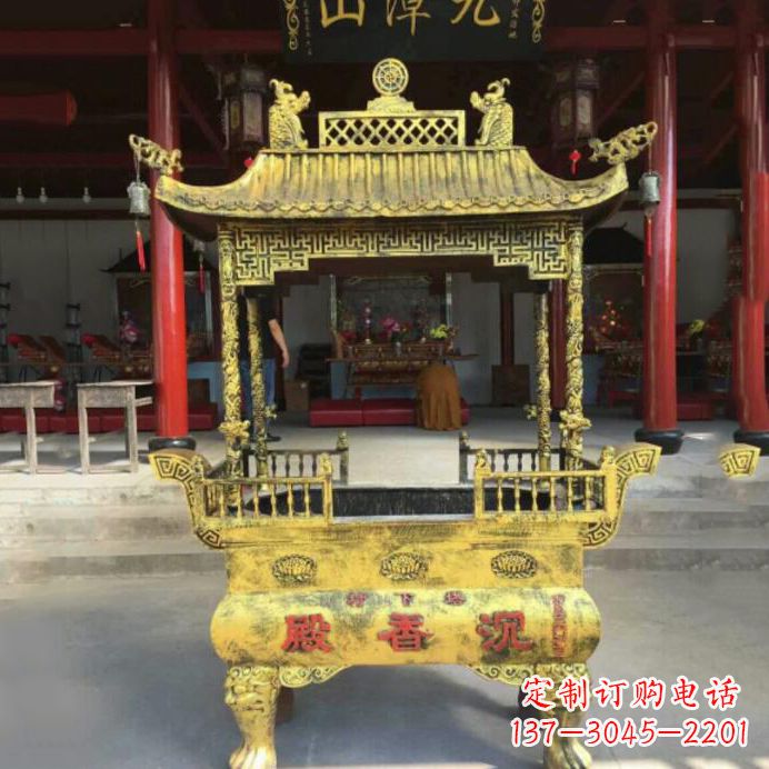 南京黄铜香炉雕塑