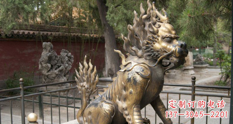 南京钜惠雅致:优质黄铜铸铜麒麟雕塑
