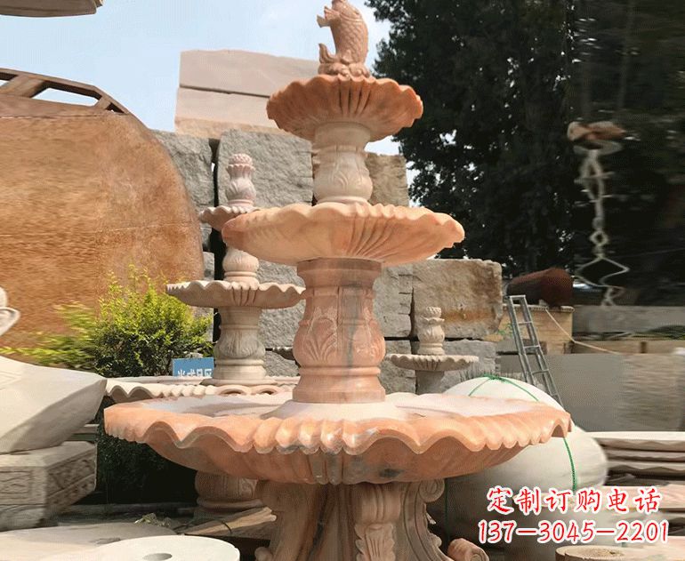 南京黄锈石喷泉雕塑