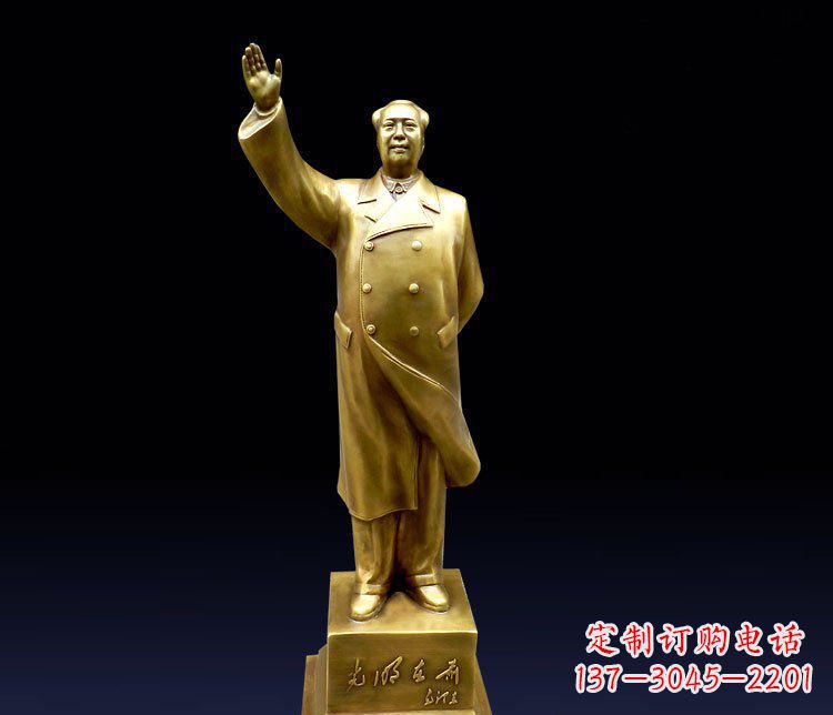 南京挥手的主席广场铜雕景观雕塑 (2)