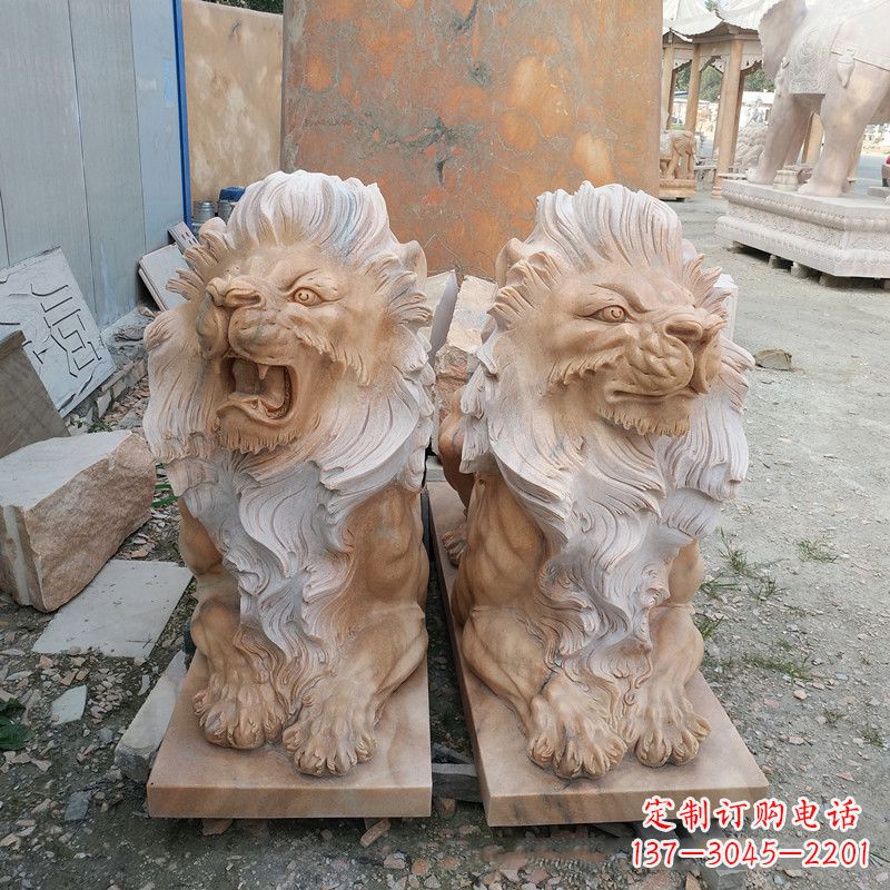 南京风格多样的狮子雕塑