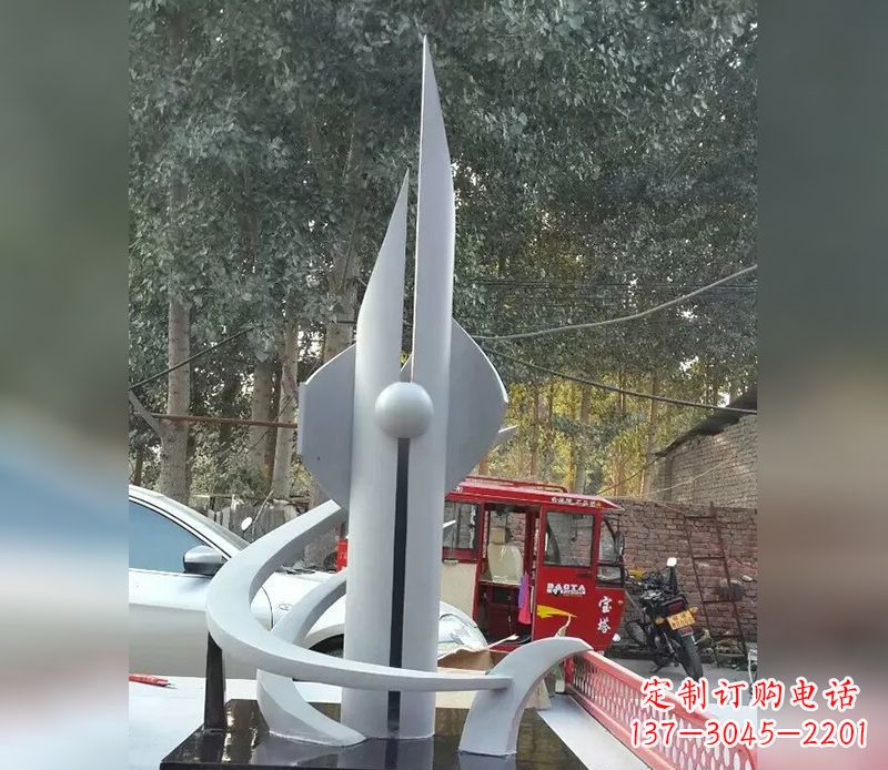 南京火箭剪纸雕塑不锈钢