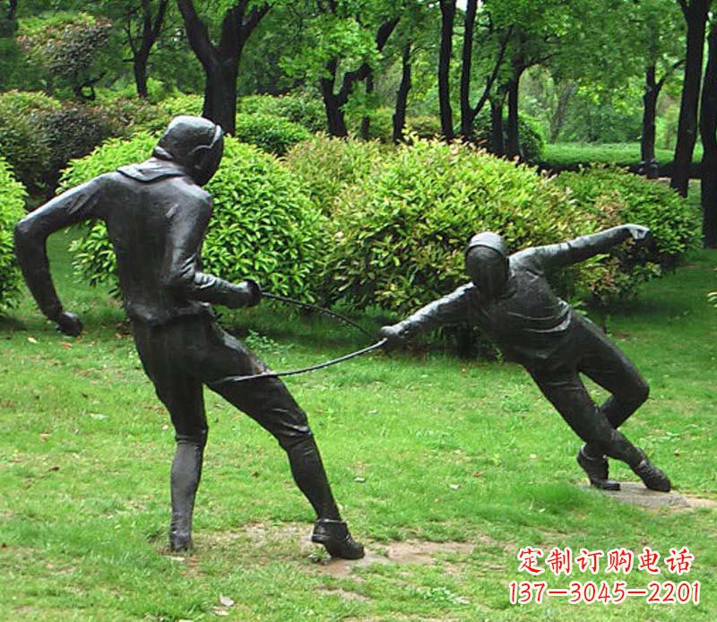 南京铜雕艺术,精美运动员雕塑