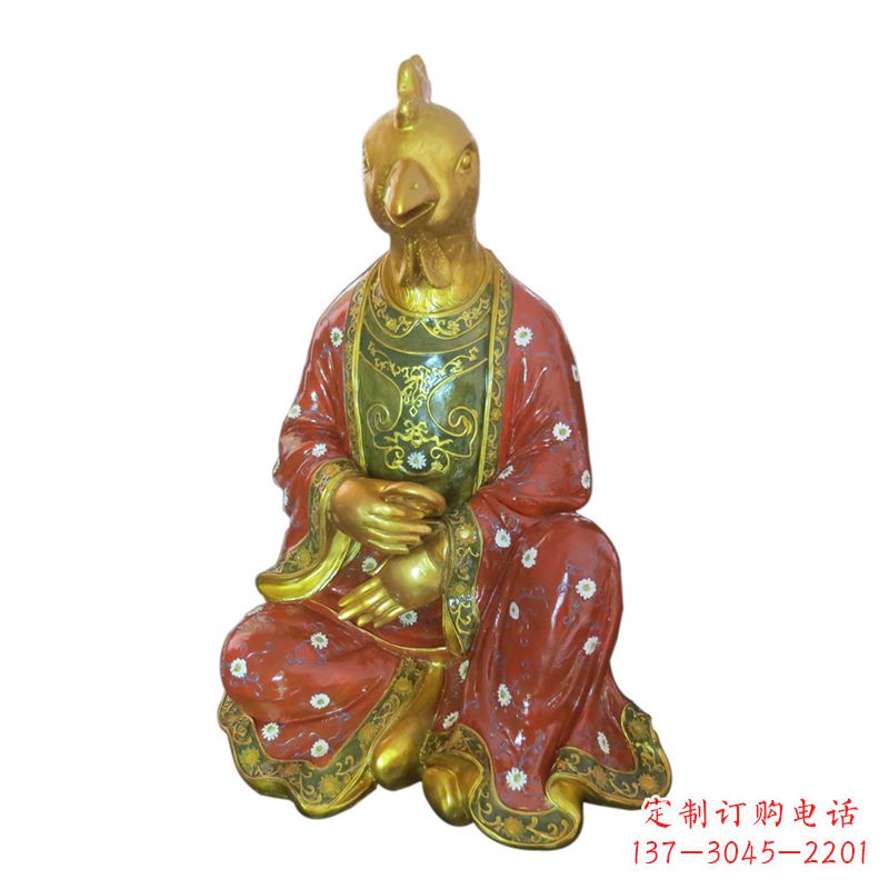 南京玻璃钢彩绘生肖雕塑