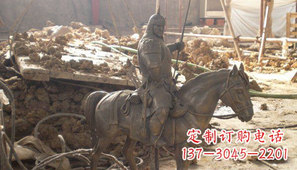南京精心打造的古典骑马铜雕