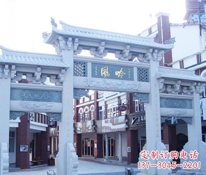 南京唯美传神的石雕牌坊