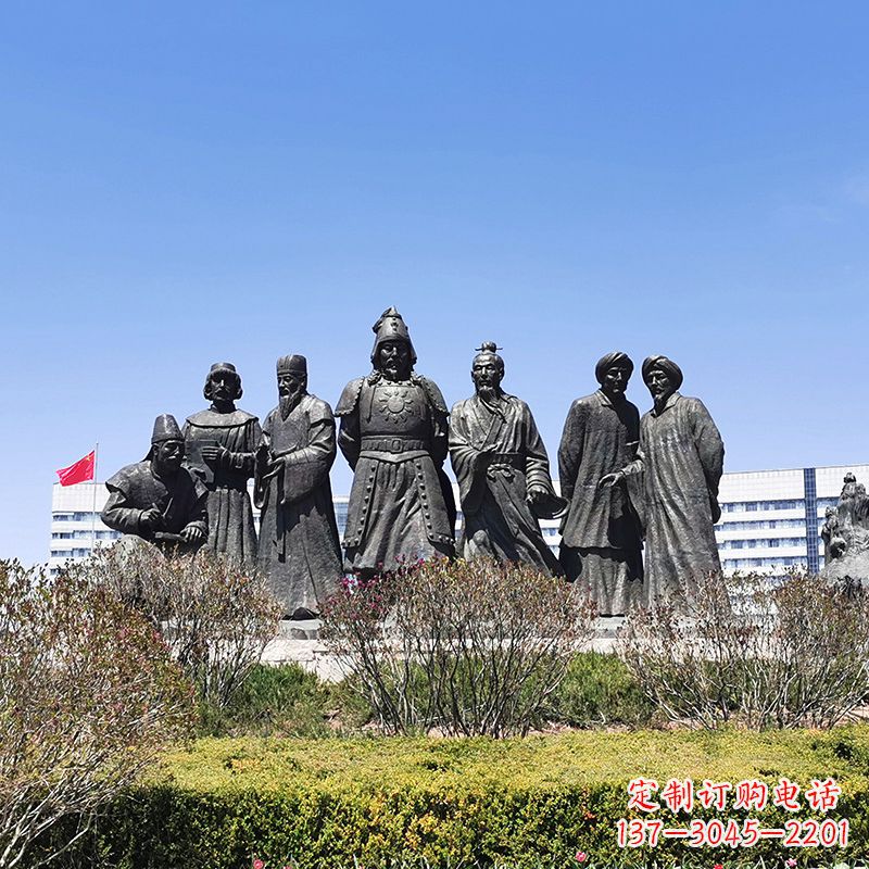南京完美再现成吉思汗的青铜雕塑