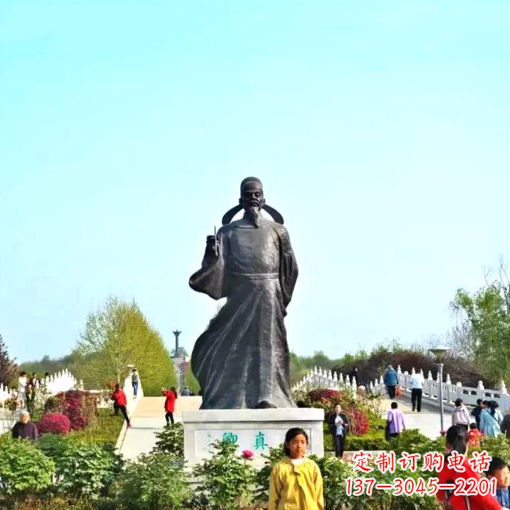 南京精美颜真卿铜雕塑像