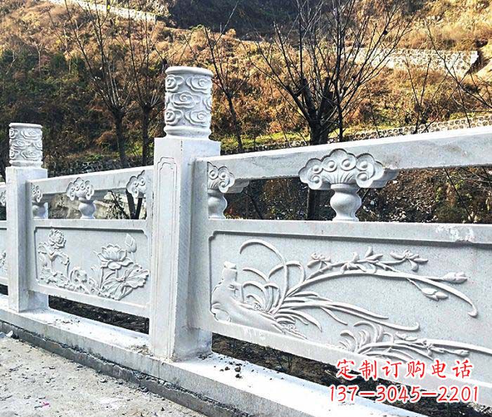 南京景区汉白玉石浮雕栏板 (3)