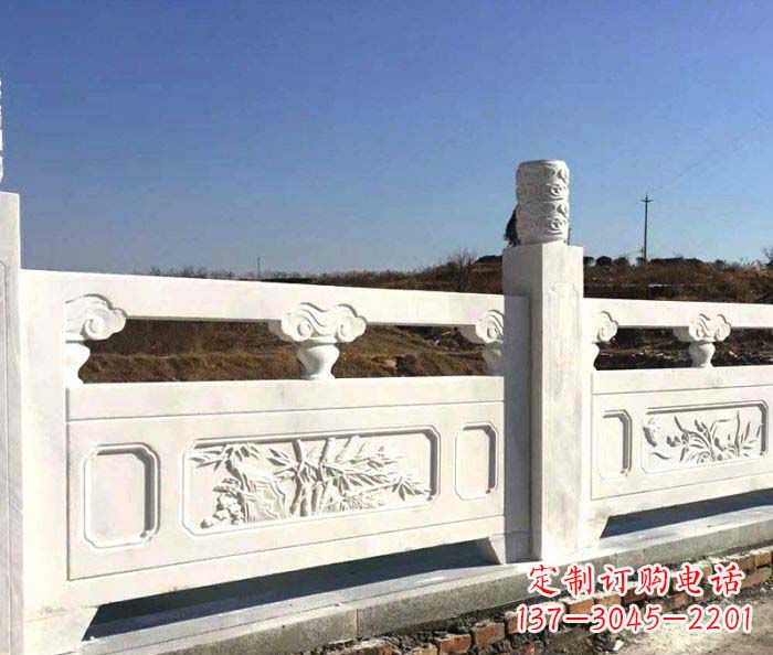 南京景区汉白玉石浮雕栏板 (2)