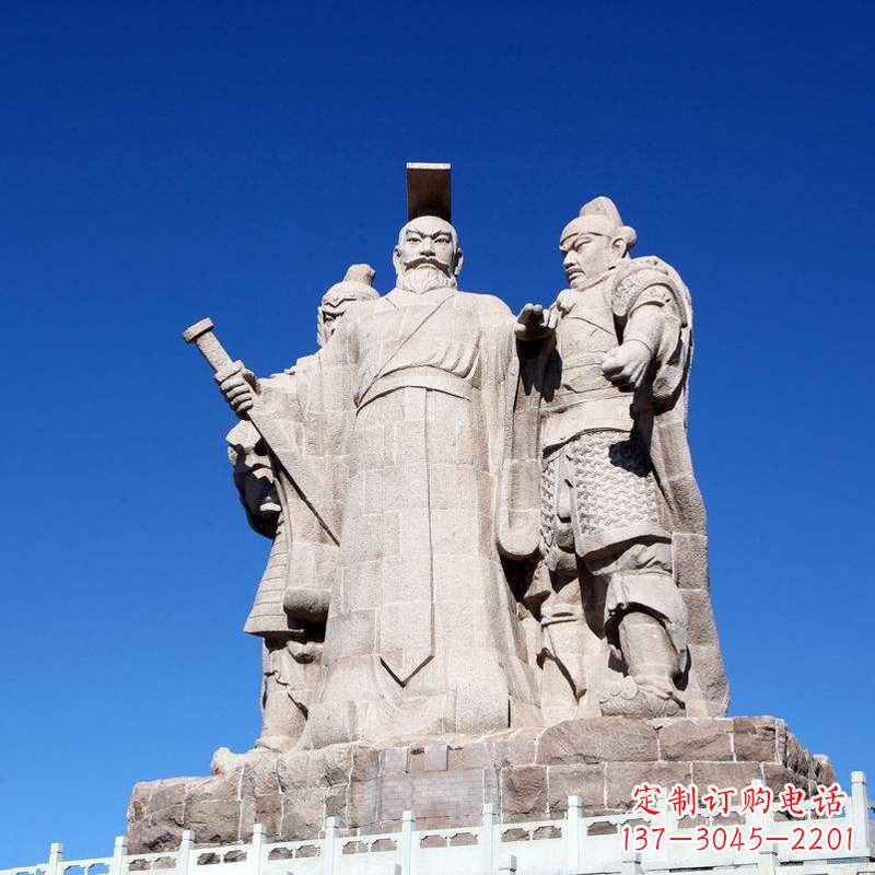 南京精美绝伦的汉武帝刘彻大型石雕景观雕塑