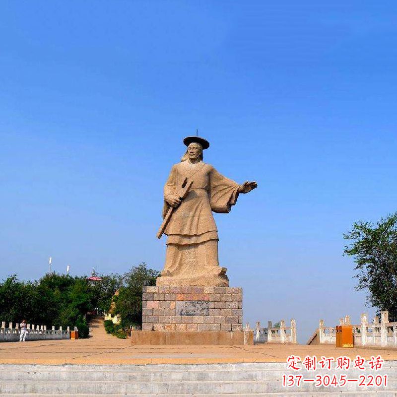 南京景区景点历史名人著名治水人物大禹石雕像