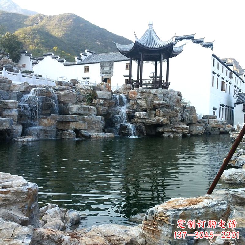 南京景区景点水池水景奇石假山