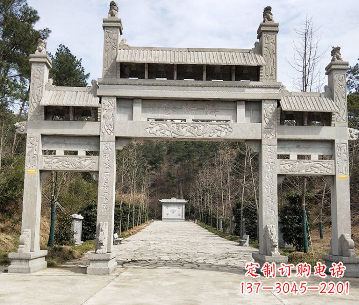 南京中领雕塑定制牌坊石雕