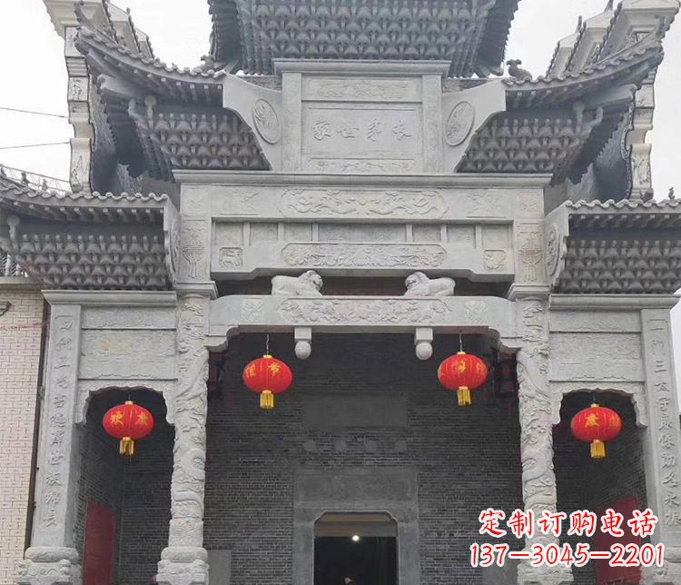 南京中领雕塑:专业定制牌坊石雕