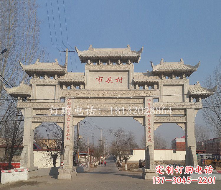 南京景区三门七楼石雕牌坊——精美绝伦的牌坊雕塑