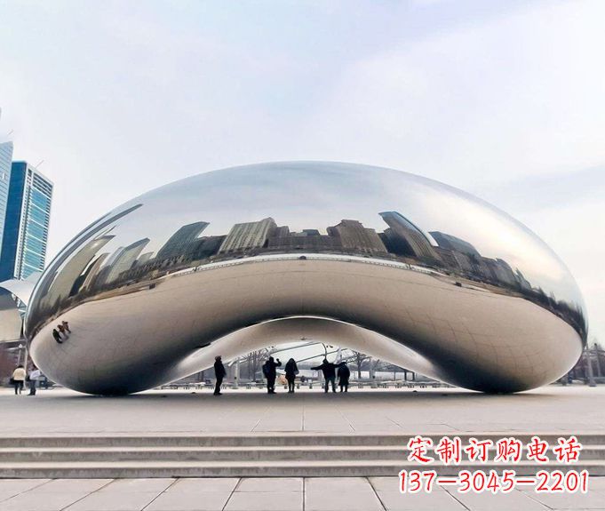 南京镜面不锈钢大型拱门雕塑