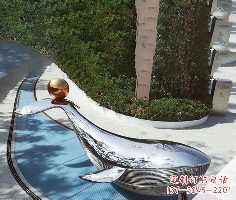 南京镜面不锈钢海豚雕塑