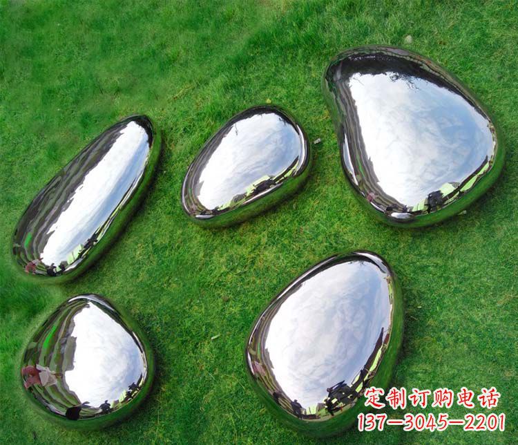南京镜面不锈钢水滴雕塑 (2)