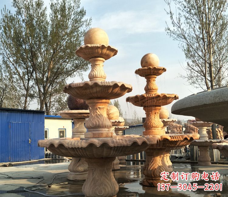 南京九龙戏珠石雕喷泉