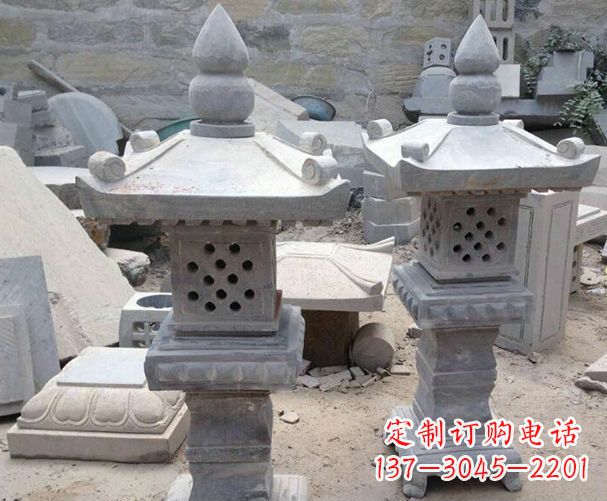 南京酒店景观镂空石灯石雕