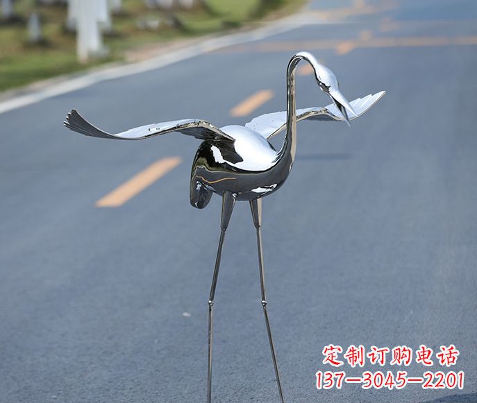 南京中领雕塑:酒店装饰精美仙鹤雕塑