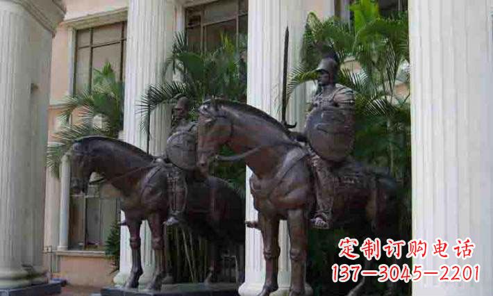 南京骑马铜雕士兵:增添宏伟气派
