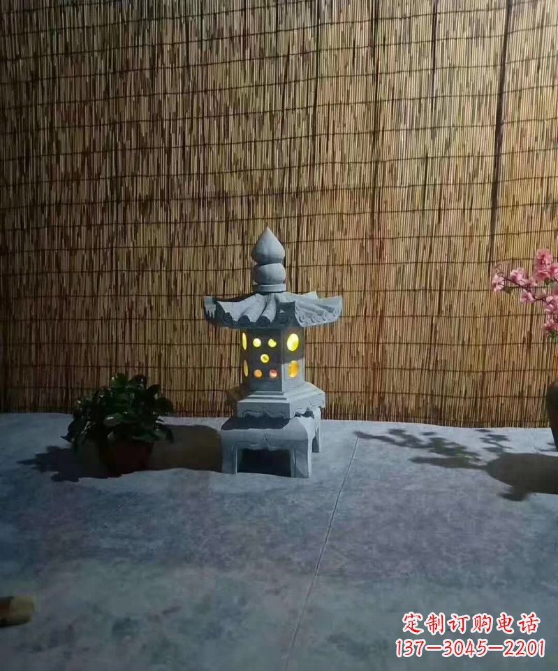南京专业设计、制作酒店石灯雕塑