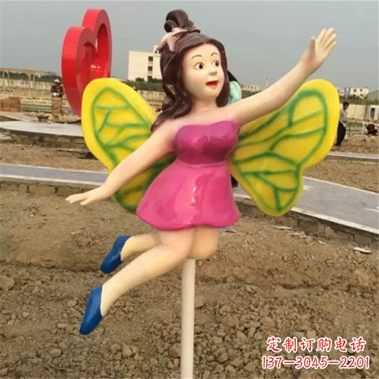 南京领雕塑:精美的蝴蝶仙子公园景观雕塑