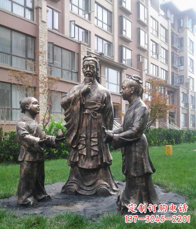 南京孔融让梨古代人物雕塑