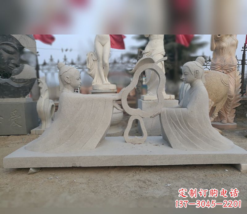 南京孔融让梨石雕
