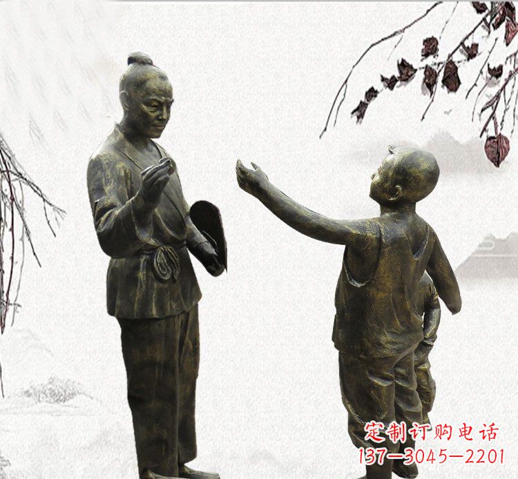 南京孔融让梨铜雕,专业定制高品质