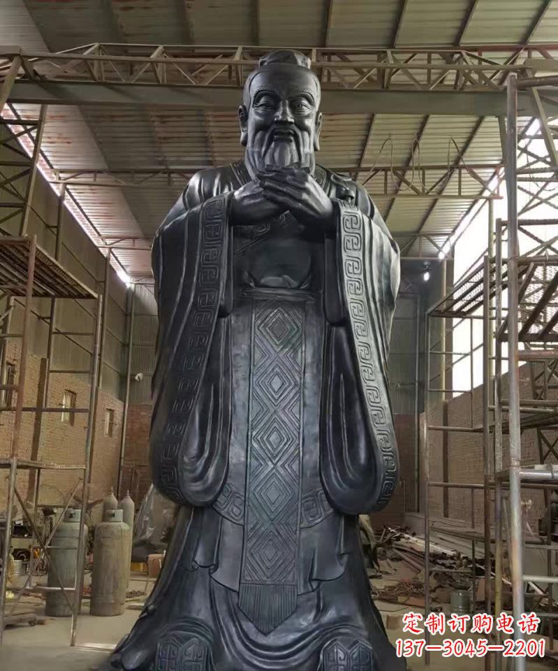 南京孔子铜雕塑 (2)