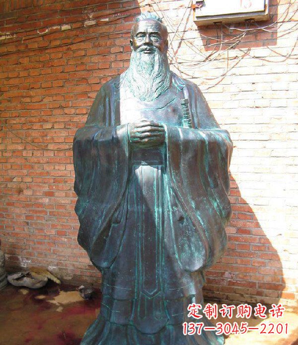 南京老子校园历史名人铜雕,给您的经典力量