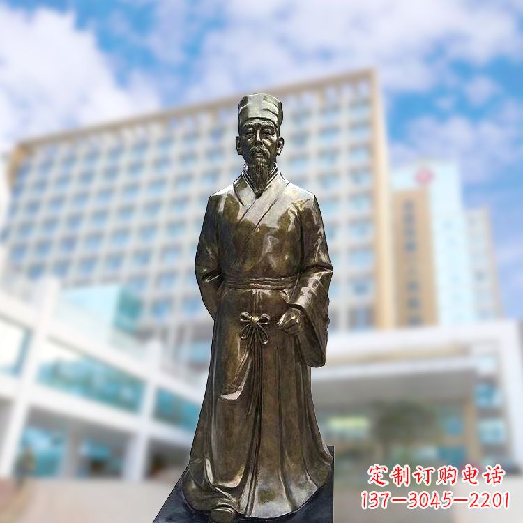 南京李时珍仿铜雕塑-李时珍雕像