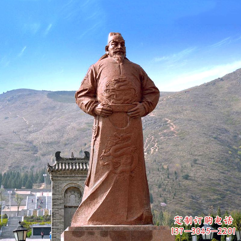 南京『李世民传神砂岩石雕塑』