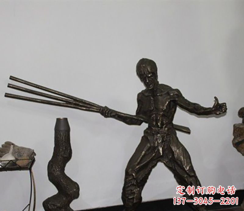 南京海量李小龙铜雕尽显功夫之美