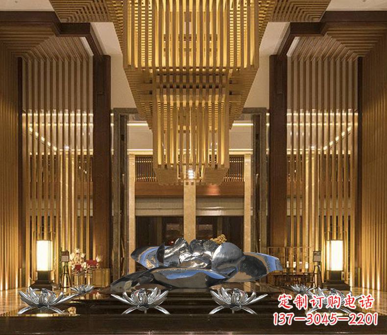 南京专业定制莲花不锈钢雕塑