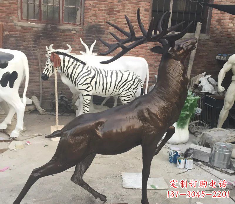 南京羚羊公园动物铜雕,欣赏自然之美