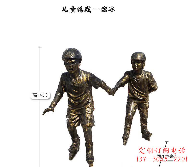 南京中领雕塑推出的趣味滑冰儿童雕塑一直是客户…