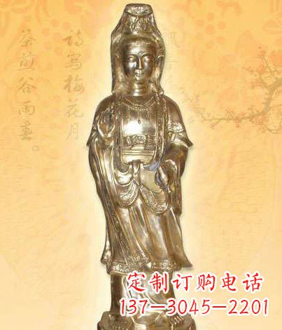 南京鎏金观世音菩萨雕塑,让你神马都不愁